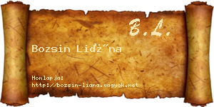 Bozsin Liána névjegykártya